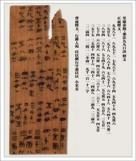 湖南里耶古城出土的秦简。