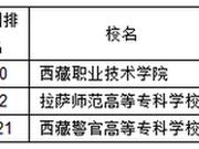 武书连2019西藏高职高专综合实力排行榜