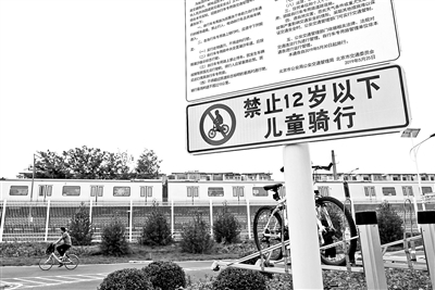 自行车专用路禁止12岁以下儿童上路骑行