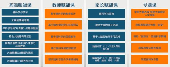 （好未来脑科学实验室课程体系示例）