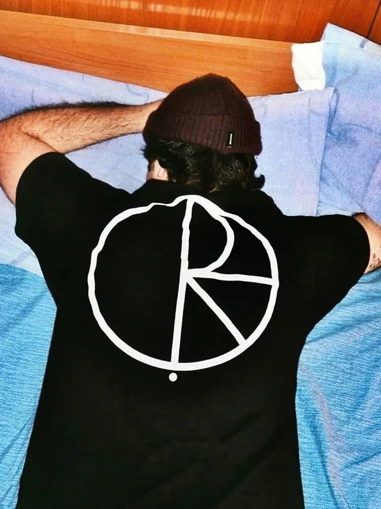 一博同款 POLAR SKATE CO STROKE LOGO TEE 纯色情侣短袖