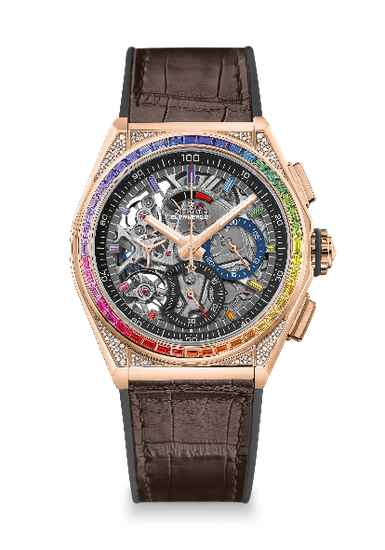 DEFY El Primero 21 高级珠宝腕表玫瑰金彩虹款22.9003.9004/72.R585
