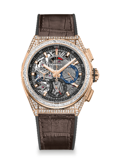 DEFY El Primero 21 高级珠宝腕表玫瑰金满钻款型号：22.9000.9004/71.R585