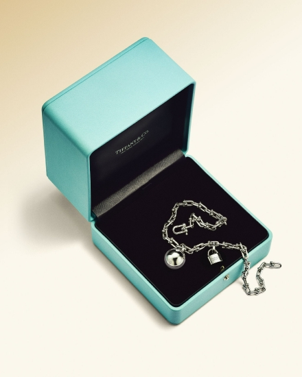 Tiffany & Co. 蒂芙尼HardWear系列18K黄金渐变链环项链，纯银缠绕式手链
