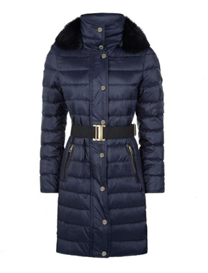 BURBERRY皮草领羽绒服