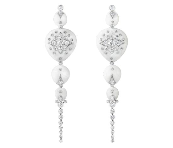 Boucheron宝诗龙Carte Blanche, Ailleurs高级珠宝系列Galet Diamant吊坠耳环