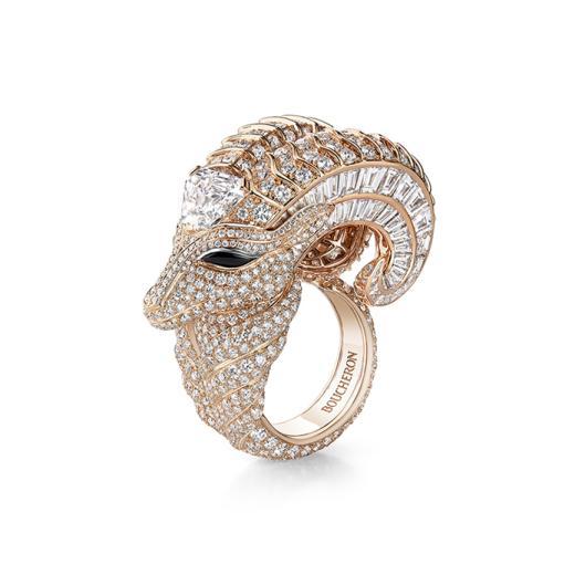 Boucheron宝诗龙Carte Blanche, Ailleurs高级珠宝系列Gazelle戒指