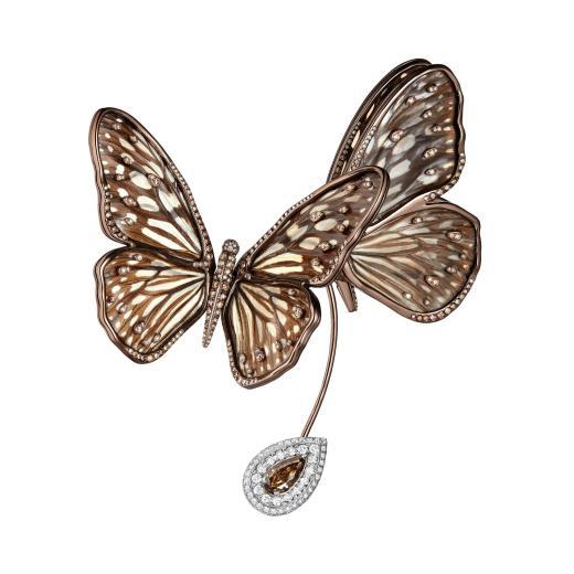 Boucheron宝诗龙Carte Blanche, Ailleurs高级珠宝系列Papillon Diamant耳饰