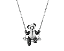 Qeelin Silver Bo Bo慈善项链