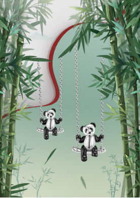 Qeelin Silver Bo Bo慈善项链