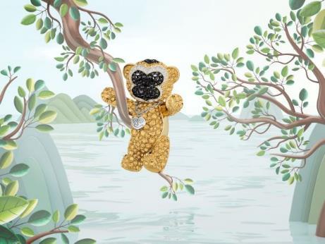 高级珠宝品牌Qeelin参展第二届消博会并献拍慈善拍品 海南长臂猿Bo Bo(Hainan Gibbon Bo Bo)