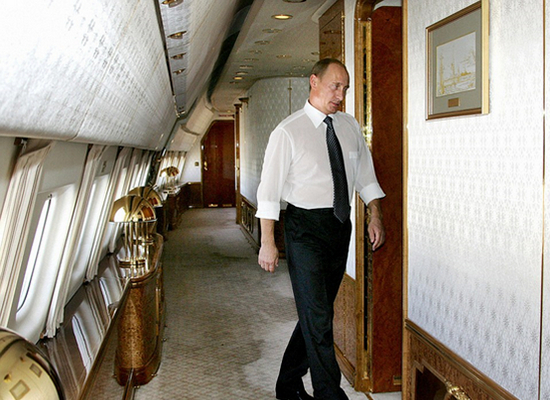 普京在空军一号上