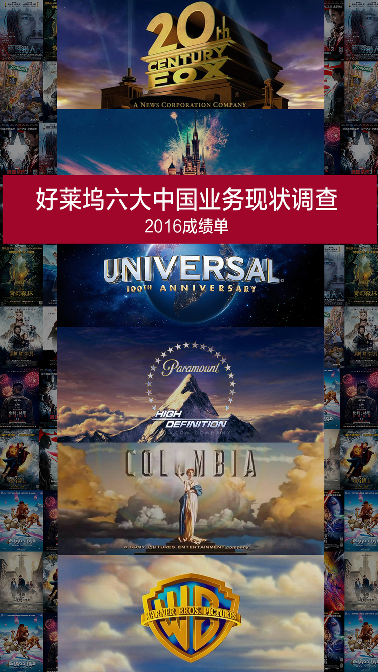 好莱坞六大2016中国成绩单