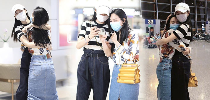 沈梦辰王霏霏相拥热聊