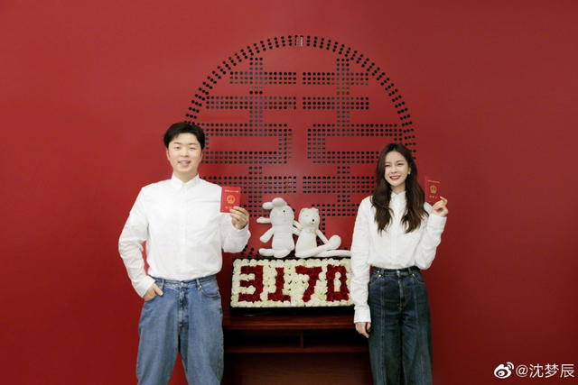 组图：每天心动一点点！杜海涛沈梦辰结婚 九年爱情长跑好甜蜜