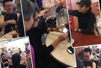 亲民!周润发元彪闹市喝茶 被师奶粉包围亲自举手机合照