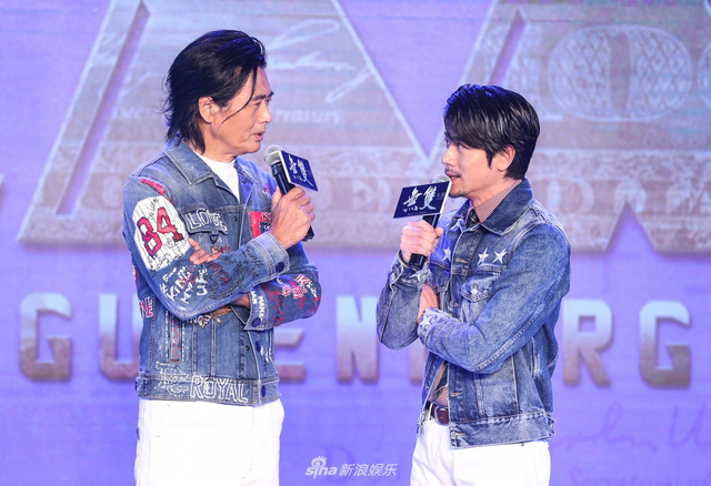 组图：电影《无双》在京举办发布会 周润发郭富城一同出席