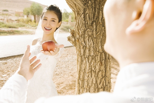 陈彦妃结婚晒甜蜜婚纱照