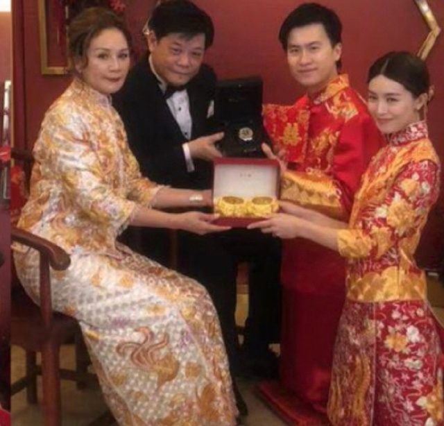 组图：恭喜！文咏珊与男友在香港注册结婚 穿中式礼服敬茶很甜蜜