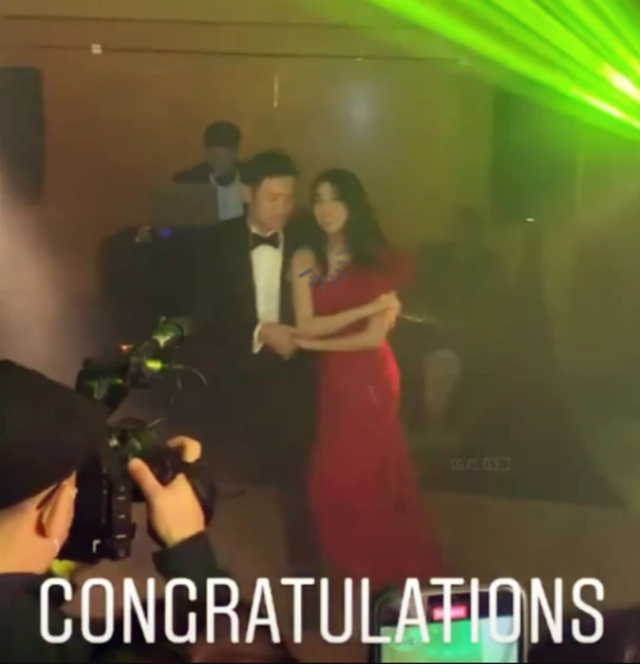 组图：陈冠希前女友杨受成侄女办豪门婚宴 夫妻浪漫起舞拥吻