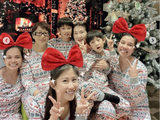 组图：洪金宝儿媳晒家庭圣诞聚会合照 一家人穿亲子装温馨幸福