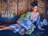 组图：蕾哈娜最新杂志封面演绎中国风 手拿团扇穿“唐装”
