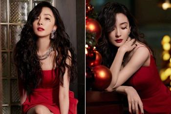 杨幂港风大片温柔妩媚