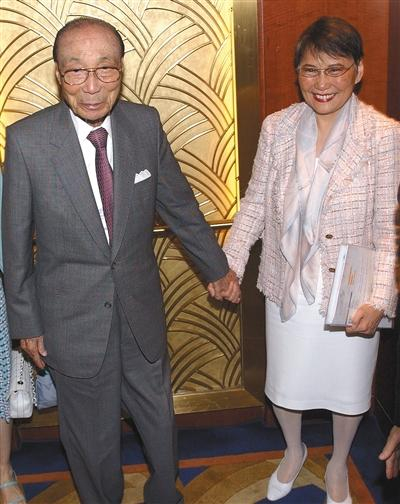 晚年的邵逸夫与方逸华。