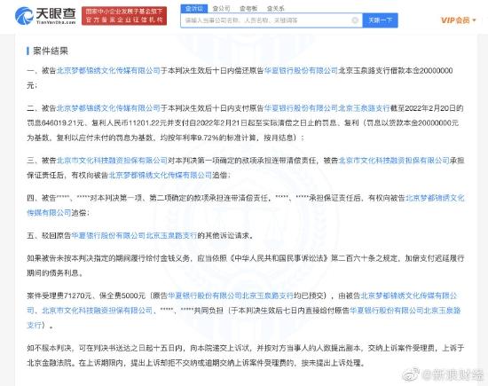 张若昀父亲张健被追讨欠款 已抵押房产给担保公司