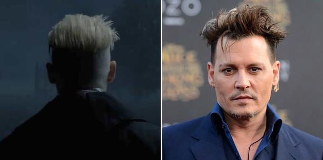 在预告片中出现了德普的后脑勺