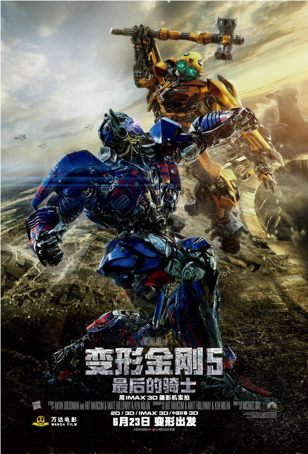 图为万达电影《变形金刚5》独家授权宣传海报
