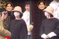 谢娜怀二胎孕肚明显 身穿宽松黑色T恤四肢仍纤细