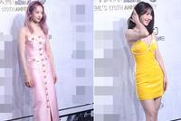 宋茜樱花珠光人鱼裙配粉发超吸睛 李菲儿黄色裹身裙秀曲线