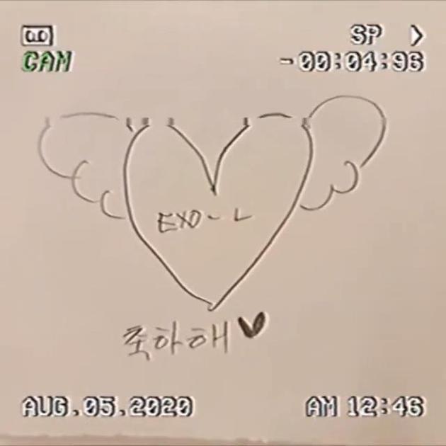 朴灿烈发视频祝EXO-L六岁生日快乐 手绘和纹身醒目