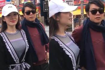 郎朗娇妻逛街上围傲人