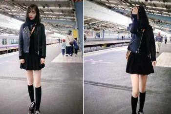 马蓉玉腿不输日本妹
