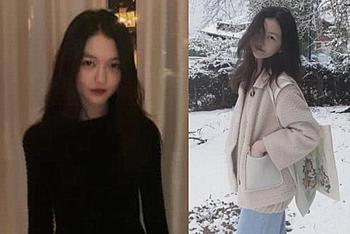 王菲13岁女儿浓妆艳抹