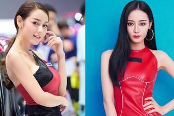 美女车模撞脸迪丽热巴