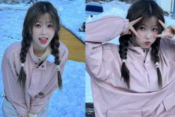 虞书欣滑雪照超甜美