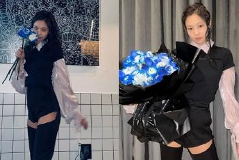 JENNIE挖洞裤吸睛