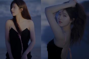 赵露思吊带裙秀美背