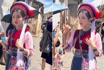 杨超越穿白族服饰好美