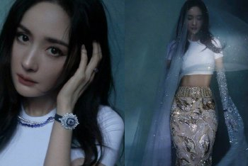 杨幂薄纱遮面露蛮腰