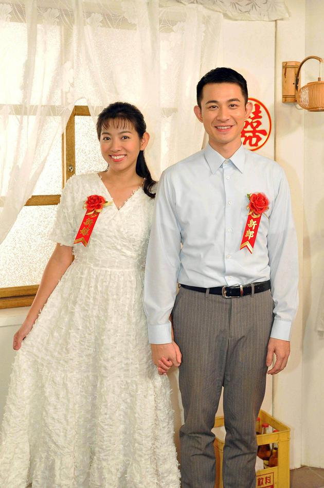 米可白最近在电视剧中再次披上婚纱