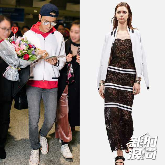 陈伟霆抵达巴黎造型