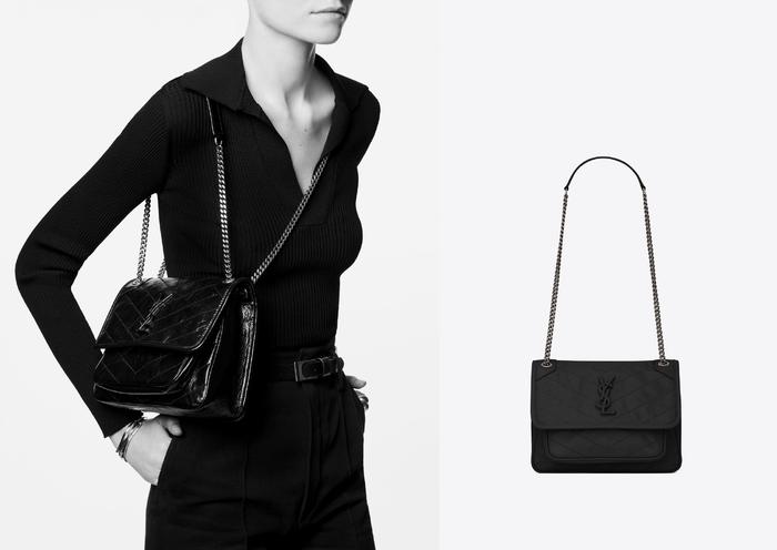 NIKI 迷你褶皱复古皮革手袋包 ¥20,600