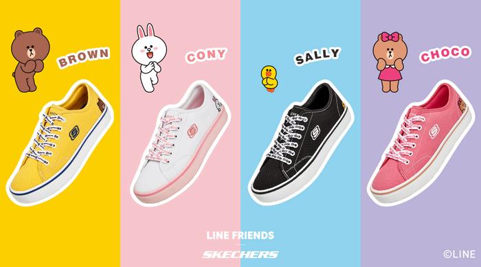 Line friends store x skechers