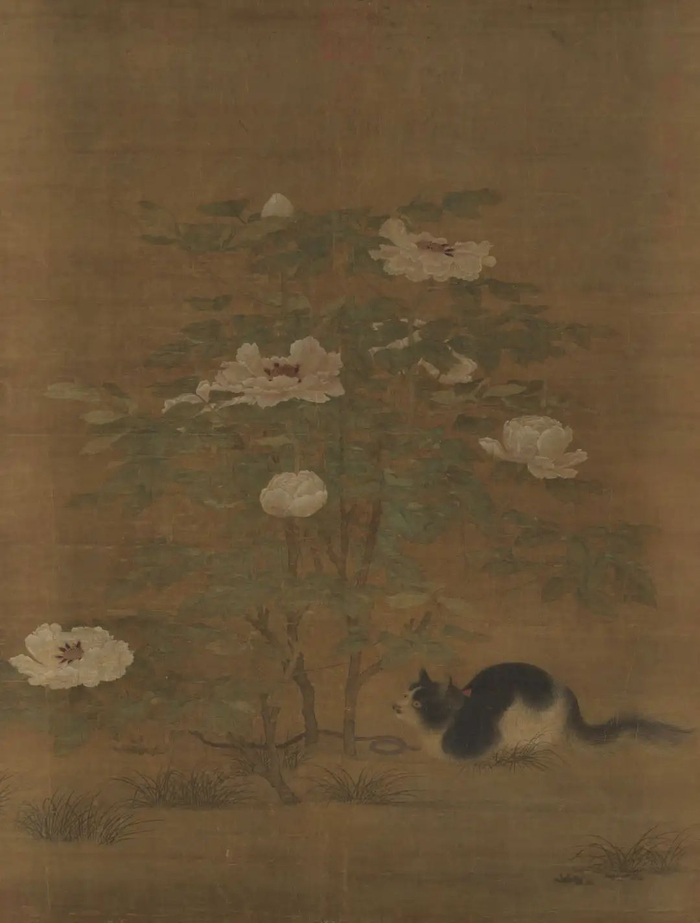 [宋]佚名&nbsp;富贵花狸图（局部）&nbsp;绢本设色 141cm×107.5cm&nbsp;台北“故宫博物院”藏