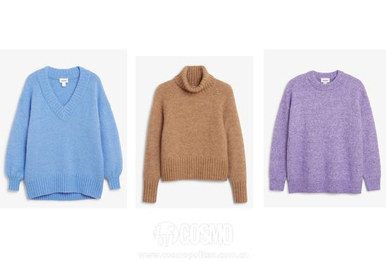毛衣来自MONKI 售价500元、400元、350元