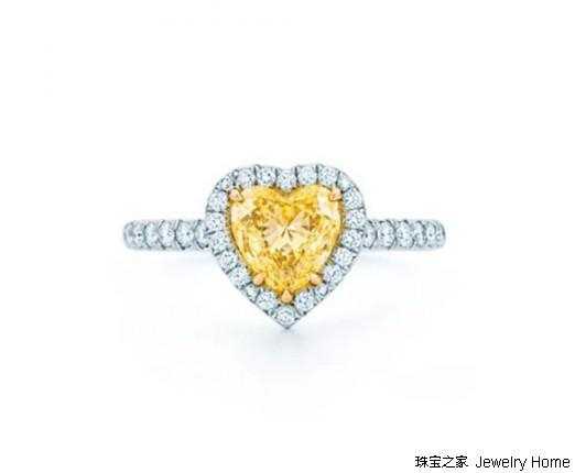 Tiffany&nbsp;&&nbsp;Co。&nbsp;蒂芙尼 Tiffany&nbsp;Soleste系列心形切割黄钻戒指 18k金、钻石 售价：RMB 249，000